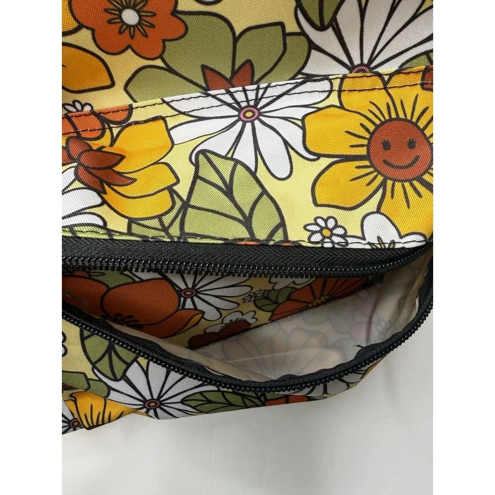 Dickies Backpack Classic Logo Retro Casual Orange Flower Power 70s School New